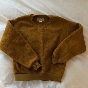 Everlane ReNew fleece raglan sweatshirt in ochre